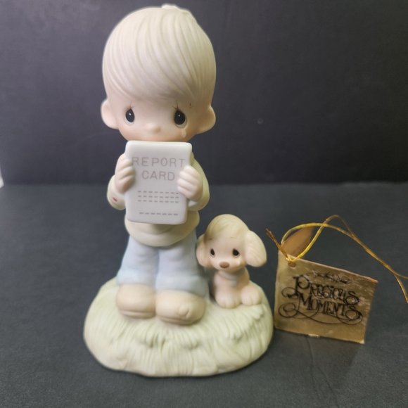 Vintage 1978 Precious Moments Figurine "God Understands" with Puppy E-1379/B - Picture 1 of 7